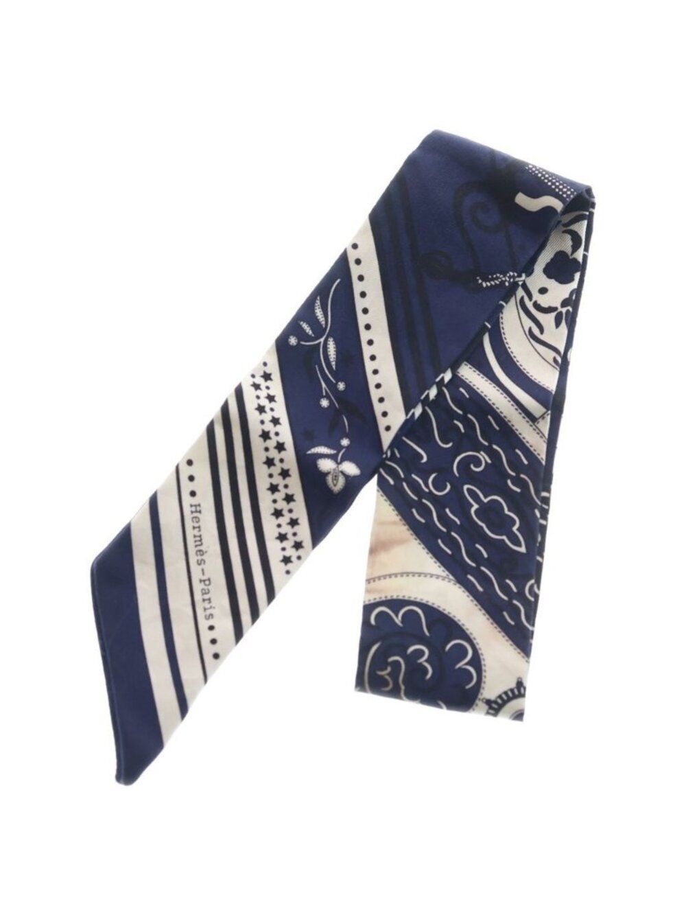 Hermes Twilly Festival Des Amazones Amazon Silk Scarf Navy